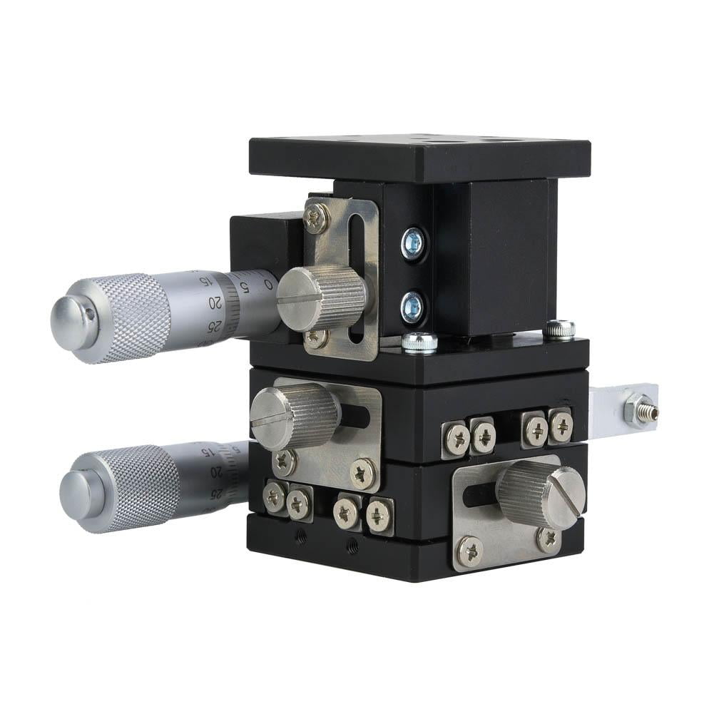 Aluminium Alloy LD40-LM 40x40mm 3 Axes Optical Stage High Accuracy Manual Displacement Platform Trimming Platform Bearing Tuning Sliding Table for Measuring Equipment XYZ Linear Stage Aluminium Alloy LD40-LM 40x40mm 3 Axes Optical Stage High Accuracy Manual Displacement Platform Trimming Platform Bearing Tuning Sliding Table for Measuring Equipment XYZ Linear Stage